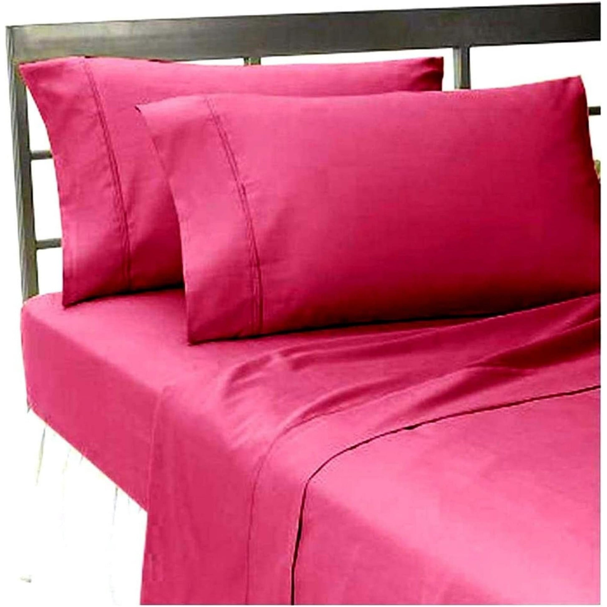 14 inch Pocket 4Pc Sheet Set Hot Pink