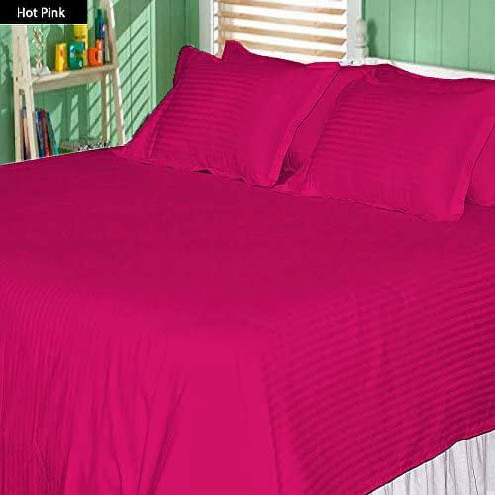 4Pc Sheet Set Hot Pink 100% Egyptian Cotton