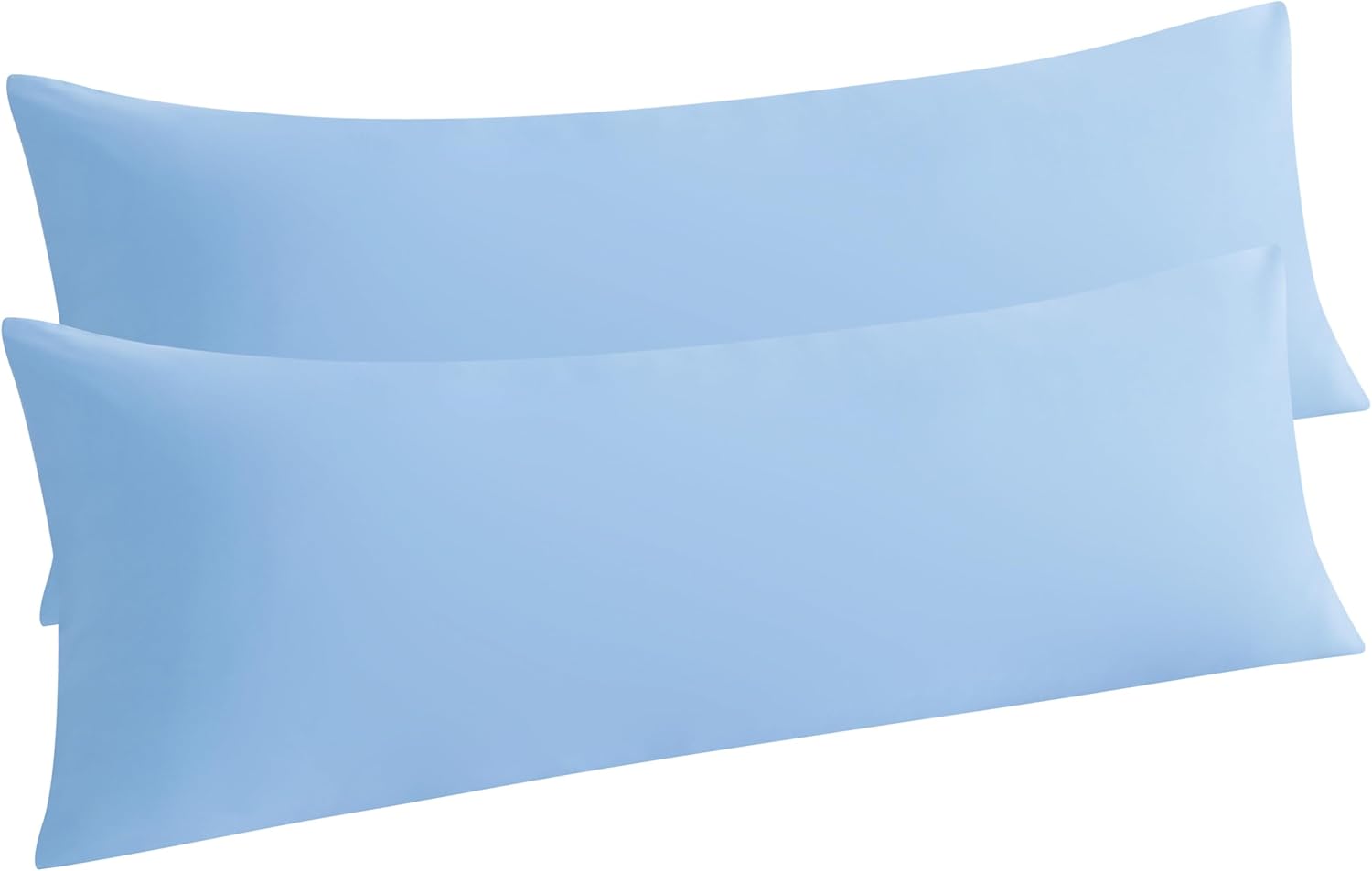 Body Pillow Covers Sky Blue 2-Pieces 20"x54" Egyptian Cotton 1000TC