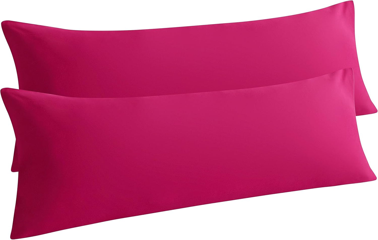 Body Pillow Covers Hot Pink 2-Pieces 20"x54" Egyptian Cotton 1000TC