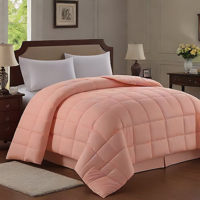 Peach color comforter - Soft, Lightweight All-Season Bedding, Hypoallergenic Egyptian Home Linens