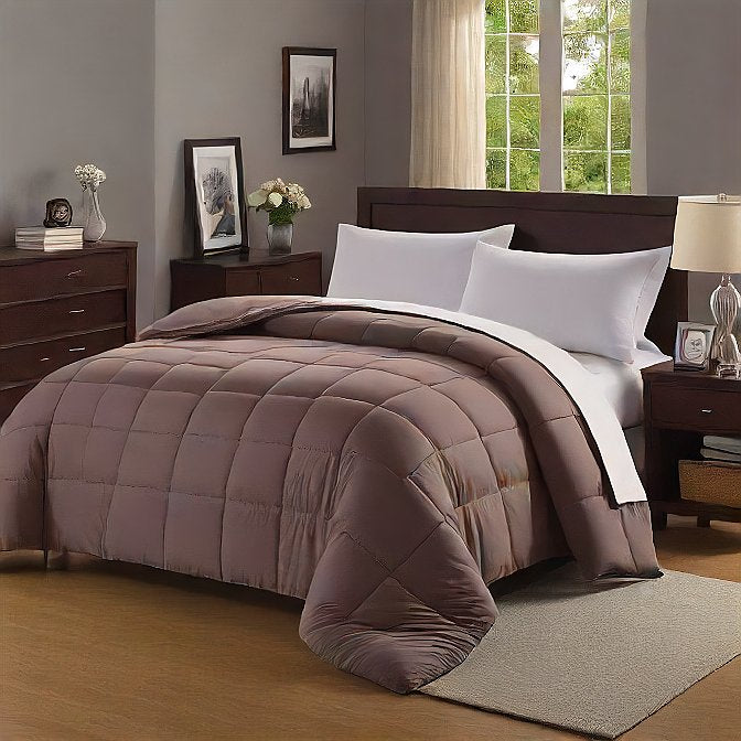 King Comforter 200 GSM Taupe - Soft, Lightweight All-Season Bedding, Hypoallergenic