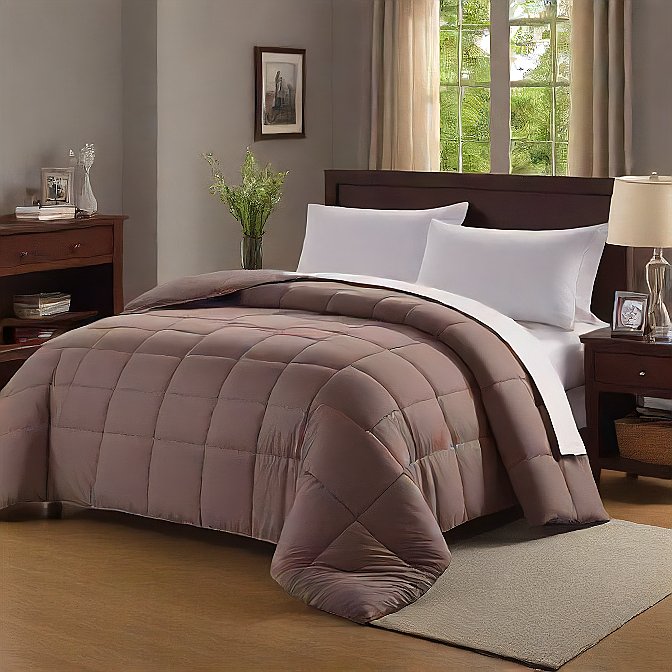 King Comforter Taupe - Soft, Lightweight All-Season Bedding, Hypoallergenic