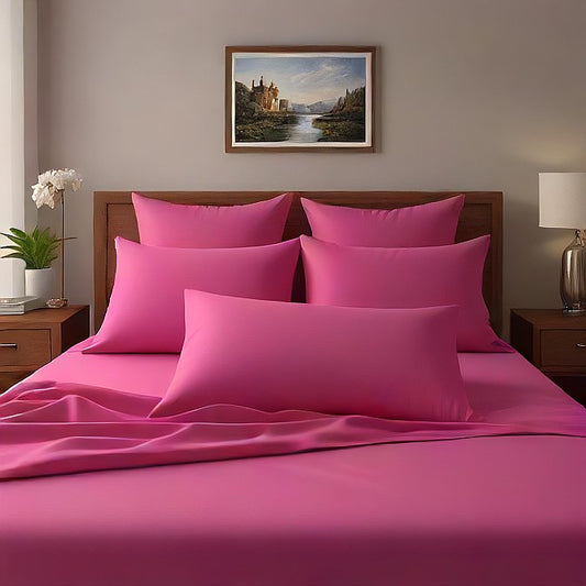 Full Pink  Pillowcases Egyptian Cotton FREE Shipping - All Sizes