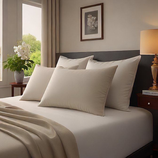 Ivory Pillow Covers Egyptian Cotton 1000 Thread Count