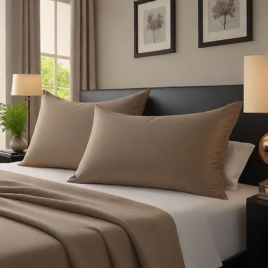 Queen Taupe Pillowcases Egyptian Cotton 1000TC - All Sizes