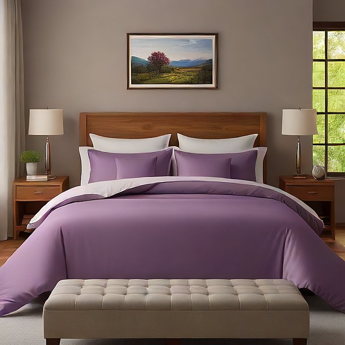 Buy Solid Purple Queen Sheet Set Egyptian Cotton 1000TC at- Egyptianhomelinens.com