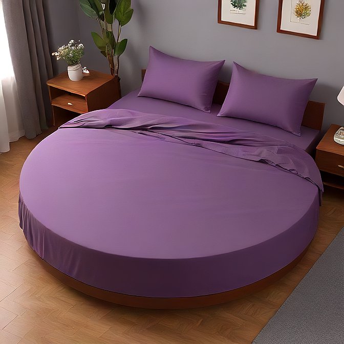 Round Bed Sheet Set Plum Egyptian Home Linens