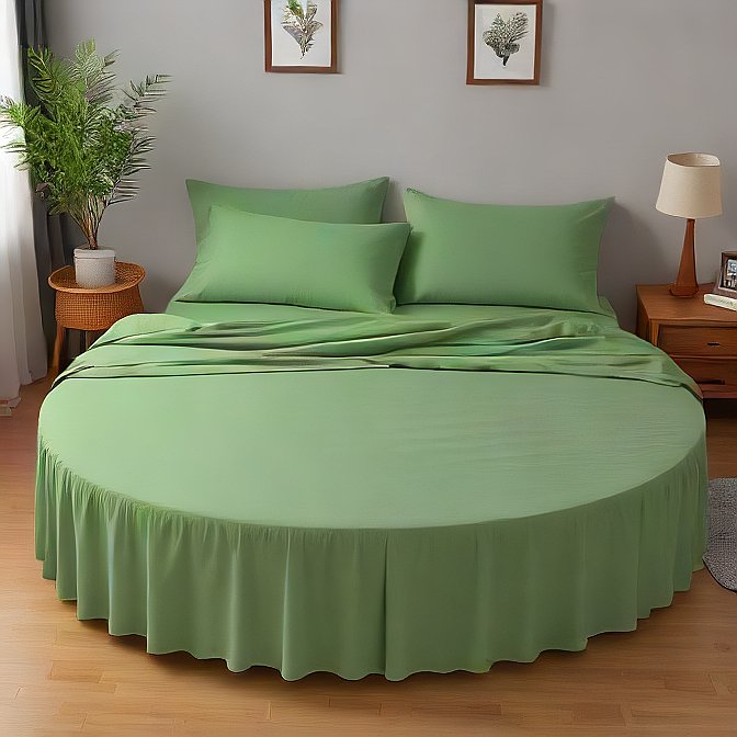 Round Bed Sheet Set Sage Egyptian Home Linens