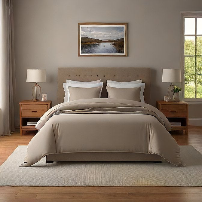 High-Quality Taupe Pillow Shams 4-Pieces - Comfortable and Long-Lasting