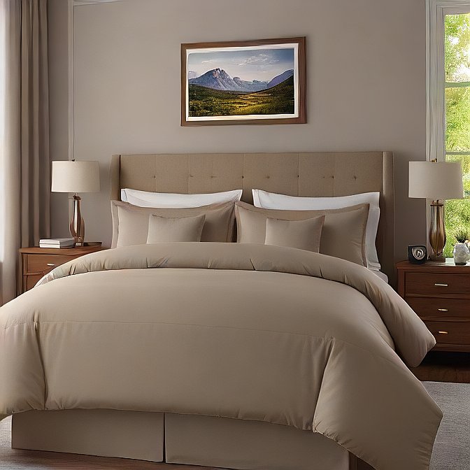 High-Quality Taupe Pillow Shams 4-Pieces - Comfortable and Long-Lasting