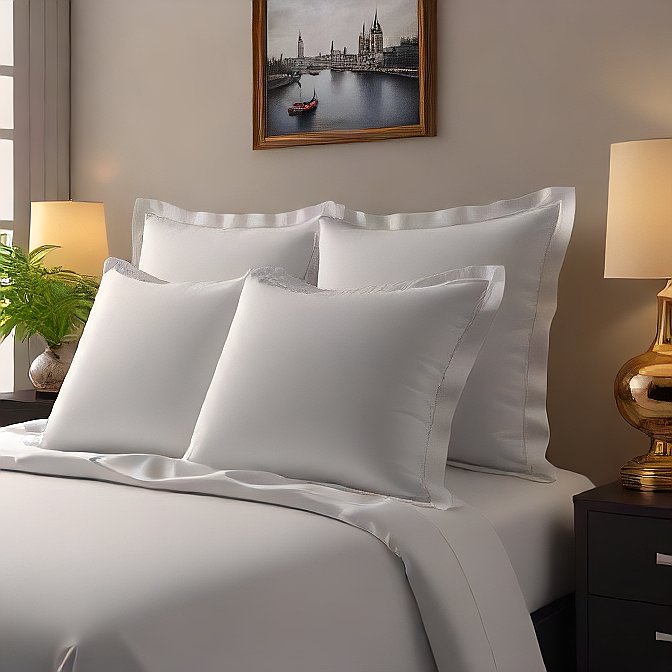 White Pillow Shams 4-Pieces for a Cozy, Luxurious Bed - Perfect for Every Bedroom